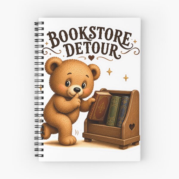 Item preview, Bookstore Detour Cute Teddy Bear Sticker | Funny Book Lover & Bookshop Gift designed and sold by DreamTags Studio.