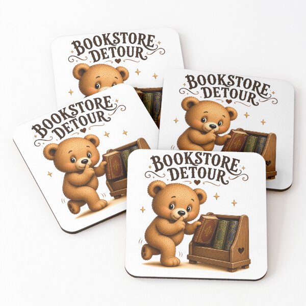 Item preview, Bookstore Detour Cute Teddy Bear Sticker | Funny Book Lover & Bookshop Gift designed and sold by DreamTags Studio.