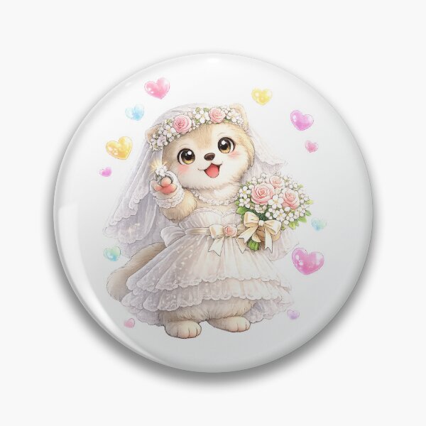 Item preview, Cute dog Bride Wedding Dress Kawaii Animal Bride designed and sold by QuiteOrbit.