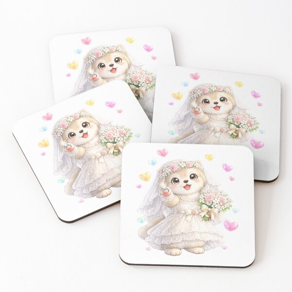 Item preview, Cute dog Bride Wedding Dress Kawaii Animal Bride designed and sold by QuiteOrbit.