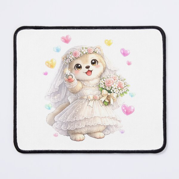 Item preview, Cute dog Bride Wedding Dress Kawaii Animal Bride designed and sold by QuiteOrbit.