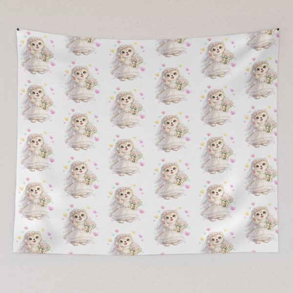 Item preview, Cute dog Bride Wedding Dress Kawaii Animal Bride designed and sold by QuiteOrbit.