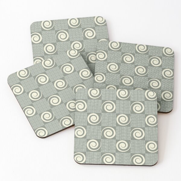 Item preview, Sage Green Spiral Checker Pattern | Minimal Retro Seamless  designed and sold by Dino-Lune.