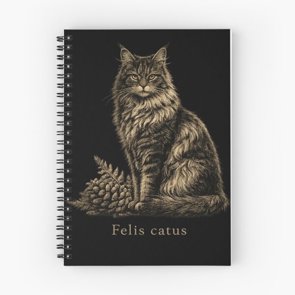 Item preview, Maine Coon Cat Vintage Engraving T-Shirt | Dark Cottagecore Forest Feline Art designed and sold by The Archive.