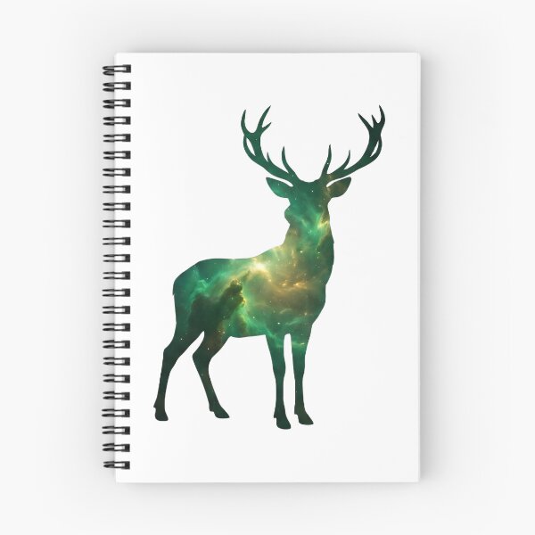 Item preview, Majestic Stag Galaxy Silhouette - Cosmic Forest Nature Art designed and sold by pattman.