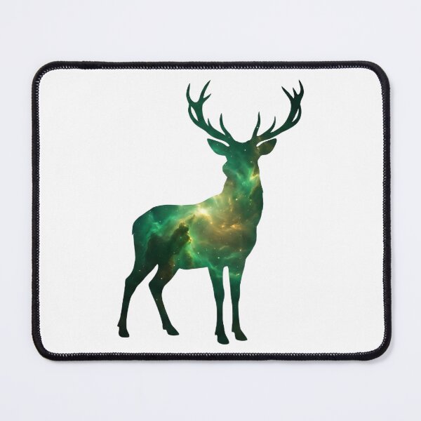 Item preview, Majestic Stag Galaxy Silhouette - Cosmic Forest Nature Art designed and sold by pattman.