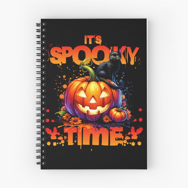 Item preview, Halloween Pumpkin Spooky Time Black Cat designed and sold by The Retromotel.