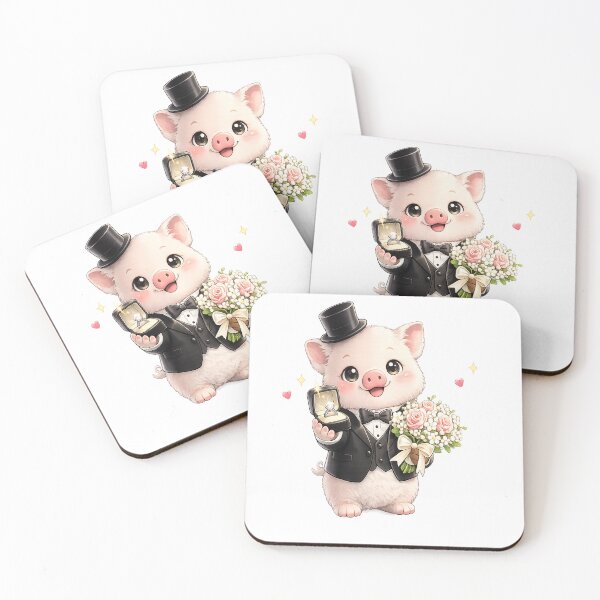 Item preview, Pig Couple Matching Wedding Funny men designed and sold by QuiteOrbit.