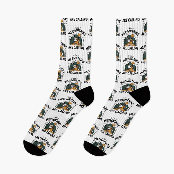 Item preview, Meowntains Funny Cat Hiking Vintage Outdoor Design designed and sold by ronakris009.