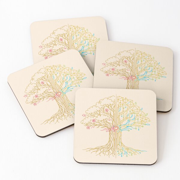 Item preview, Minimalist Line Art Cybernetic Tree designed and sold by KungPowUnicorn.