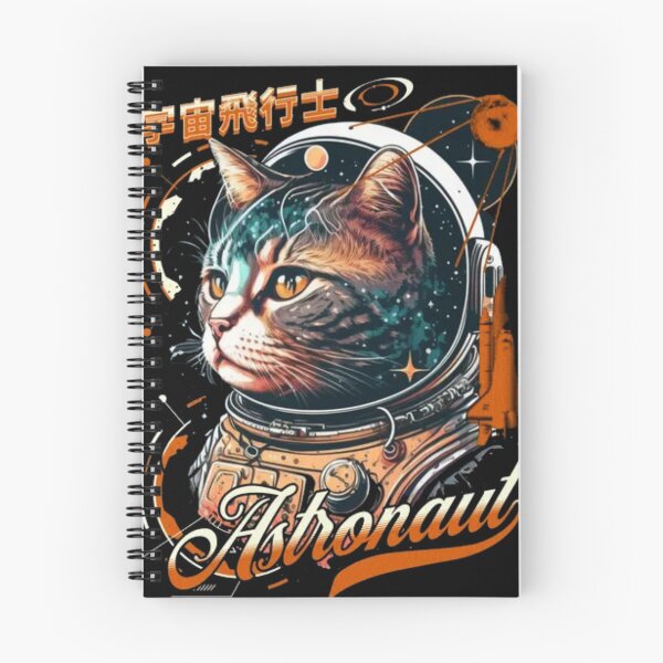Item preview, Retro Space Cat Astronaut - Japanese Kanji Sci-Fi Kitten designed and sold by GenZFashion000.