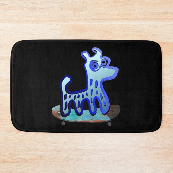 Item preview,  Animal Skate Cute Blue Monster Riding Skateboard Illustration designed and sold by CuriousKingShop.