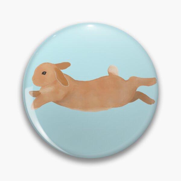 Item preview, Jumping binky Mini Lop bunny watercolor designed and sold by tayaan.