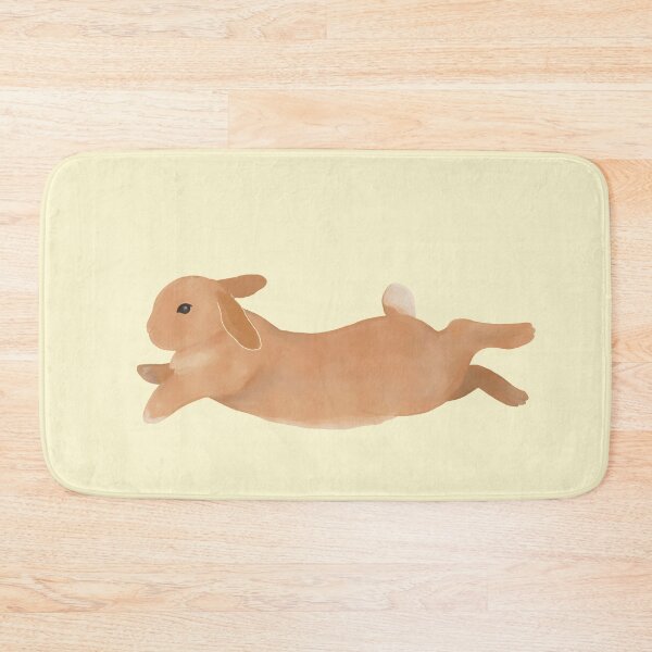 Item preview, Jumping binky Mini Lop bunny watercolor designed and sold by tayaan.