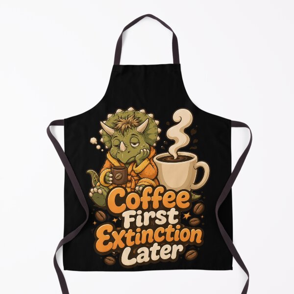 Item preview, Coffee First Extinction Later Sleepy Triceratops Morning Humor designed and sold by Tong4130.