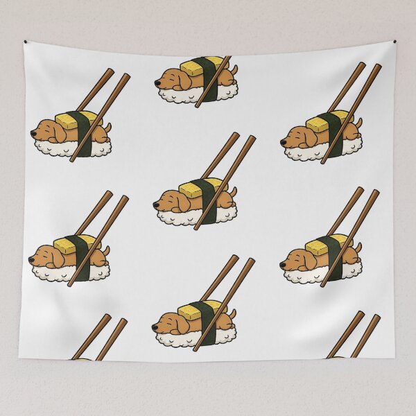 Item preview, Sleepy Sushi Dachshund designed and sold by wingoo22.