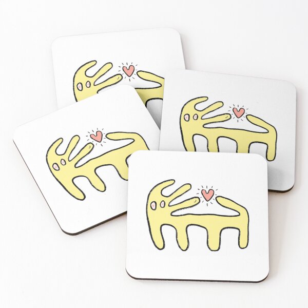 Item preview, Dog Love Minimalist Abstract Yellow Poop Hound Illustration designed and sold by CuriousKingShop.