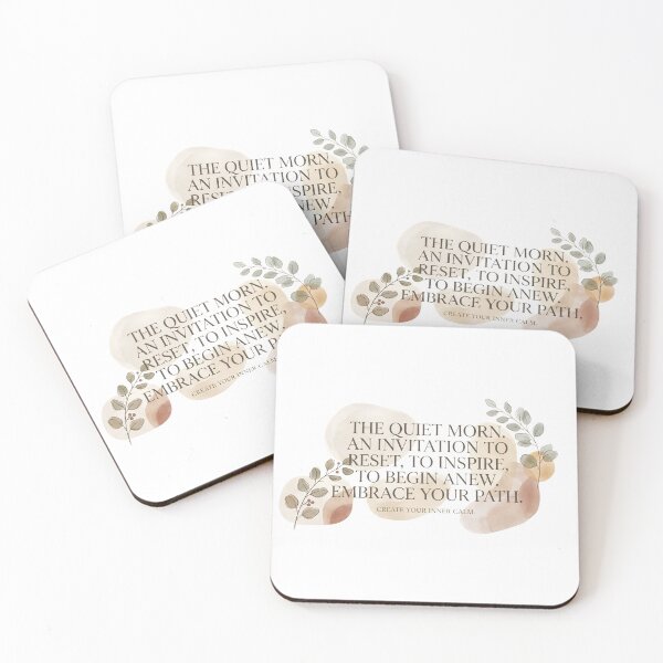 Item preview, Quiet Morning Reset Motivational Quote  designed and sold by VastOfficial.