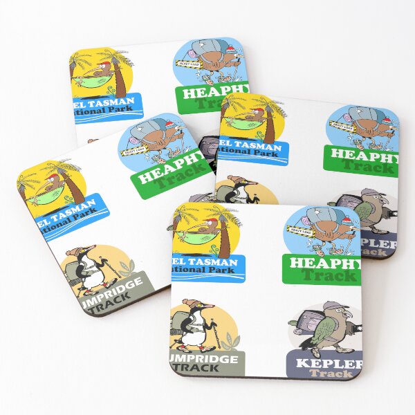 Item preview, New Zealand Great Walks Cartoon Birds Collection designed and sold by Al Benge.