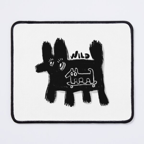 Item preview, Black Dog Silhouette Grunge Graffiti Streetwear Art designed and sold by CuriousKingShop.