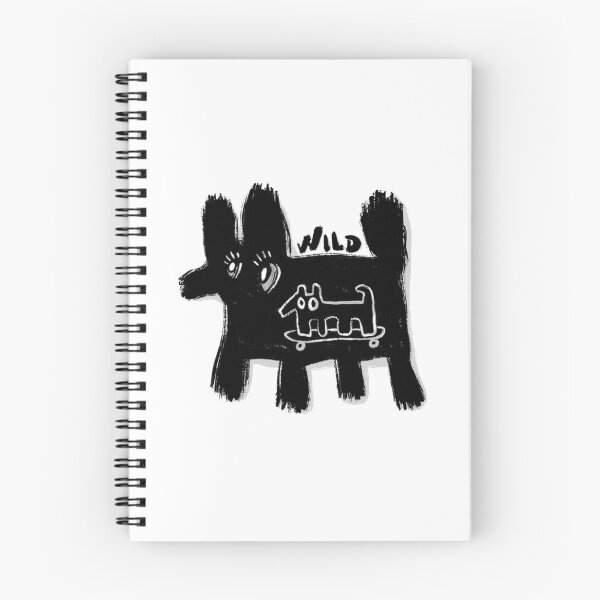 Item preview, Black Dog Silhouette Grunge Graffiti Streetwear Art designed and sold by CuriousKingShop.