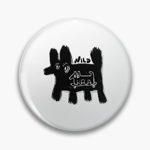 Item preview, Black Dog Silhouette Grunge Graffiti Streetwear Art designed and sold by CuriousKingShop.