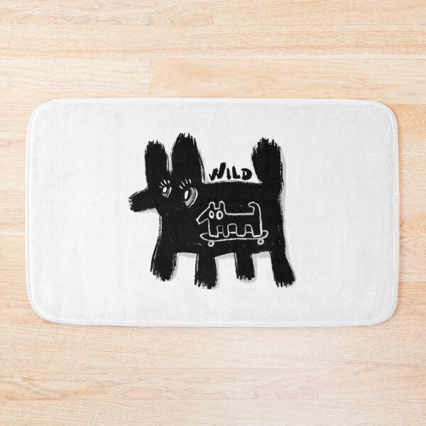Item preview, Black Dog Silhouette Grunge Graffiti Streetwear Art designed and sold by CuriousKingShop.