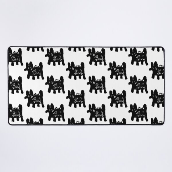 Item preview, Black Dog Silhouette Grunge Graffiti Streetwear Art designed and sold by CuriousKingShop.