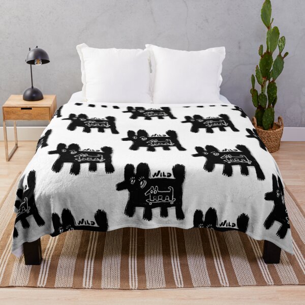Aperçu de l'œuvre Silhouette de chien noir, grunge, graffiti, streetwear créée et vendue par CuriousKingShop.