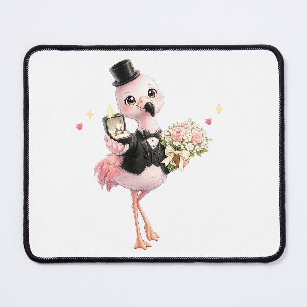 Item preview, Cute Flamingo Proposal Romantic Animal Wedding Gift designed and sold by QuiteOrbit.