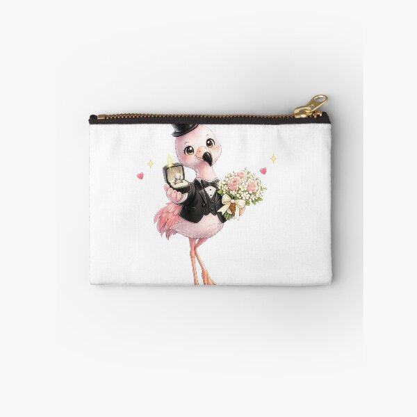 Item preview, Cute Flamingo Proposal Romantic Animal Wedding Gift designed and sold by QuiteOrbit.