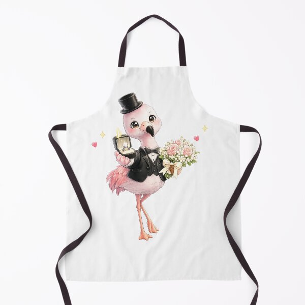 Item preview, Cute Flamingo Proposal Romantic Animal Wedding Gift designed and sold by QuiteOrbit.