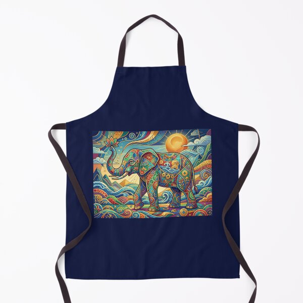 Item preview, Feng Shui Elephant Art, Colorful Abstract Geometric Mosaic Puzzle designed and sold by NaphiArtPrints.