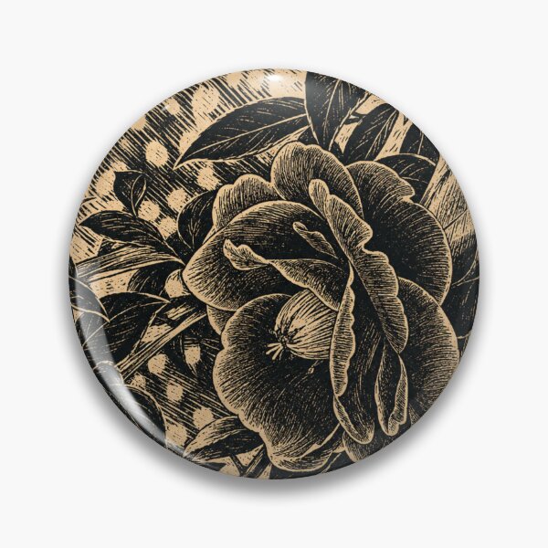 Item preview, Camellia Flower in Sunlight | Botanical Linocut designed and sold by Linoluca.