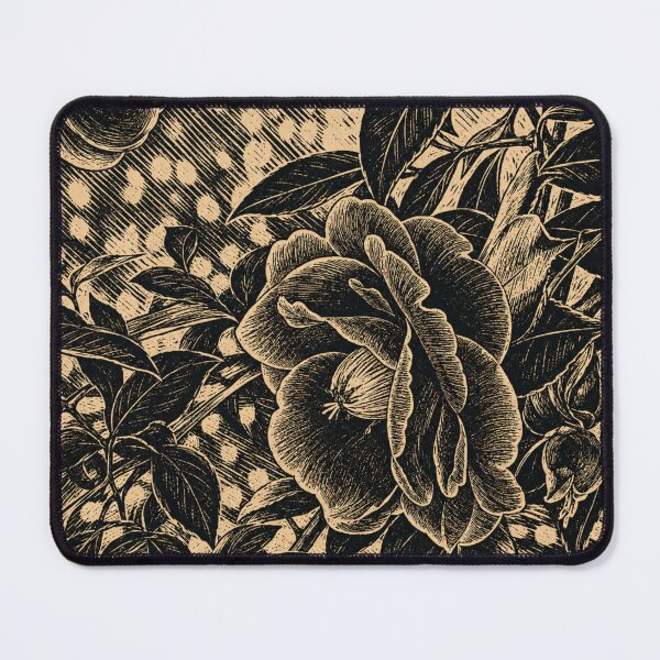 Item preview, Camellia Flower in Sunlight | Botanical Linocut designed and sold by Linoluca.