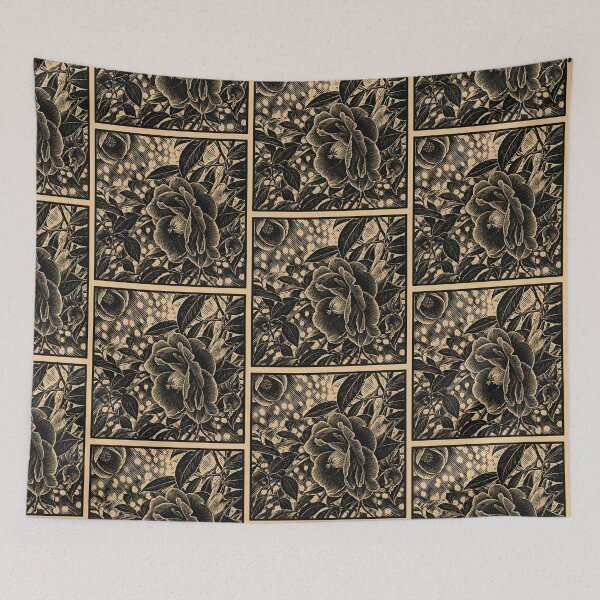 Item preview, Camellia Flower in Sunlight | Botanical Linocut designed and sold by Linoluca.