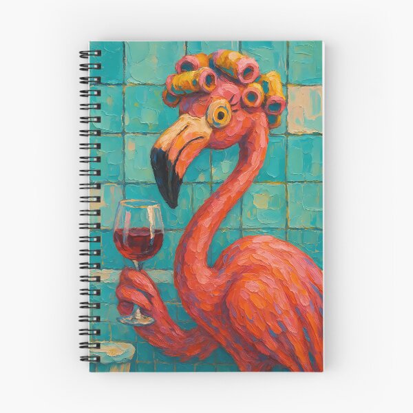 Item preview, Abstract Painting of Whimsical Flamingo Relaxation | Cute Pink Flamingo Illustration | Colorful Modern Tropical Wall Art Print designed and sold by PaintedPixels01.