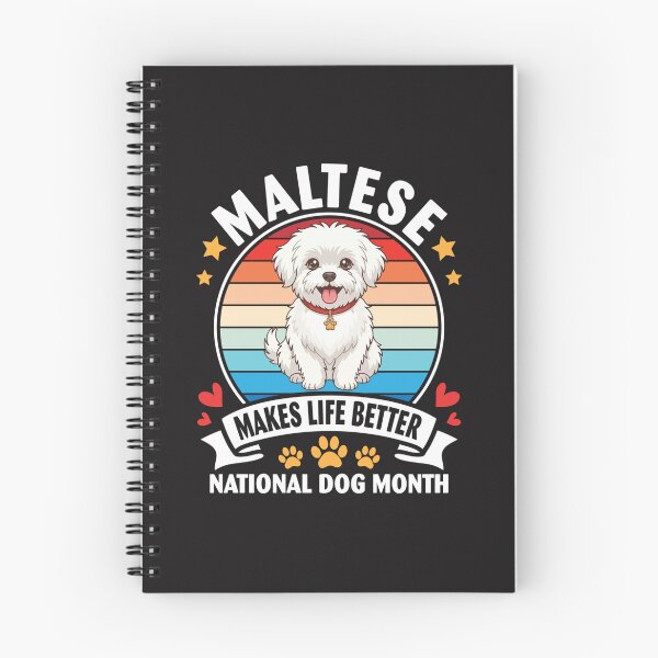 Item preview, Cute Maltese Dog Makes Life Better Retro National Dog Month Vintage Design designed and sold by kiralynstration.