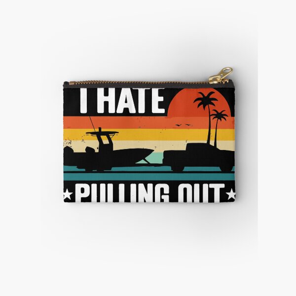 Item preview, I Hate Pulling Out - Vintage Boating Trailer Boat Captain Dad Husband Art designed and sold by BendyBeasts.