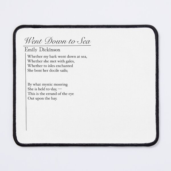 Item preview, Whether My Bark Went Down at Sea — Emily Dickinson Maritime Poetry Art designed and sold by The Prose Atelier.