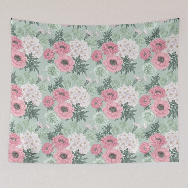 Item preview, Elegant Pastel Green Chinoiserie Floral Seamless Pattern designed and sold by SugarCore.