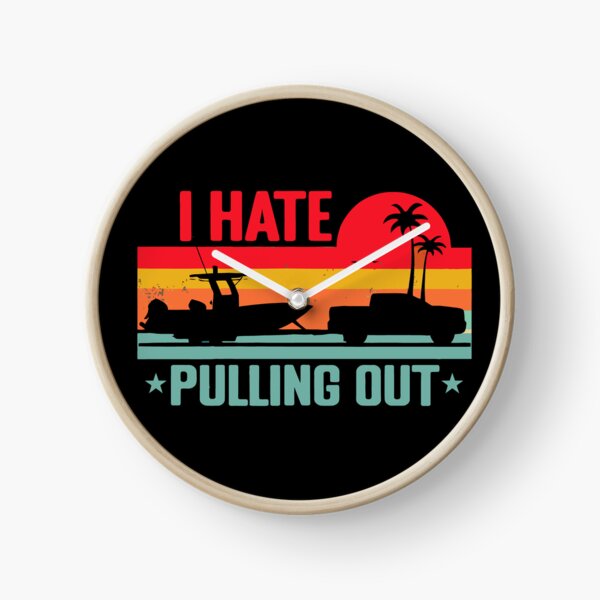 Item preview, I Hate Pulling Out - Vintage Boating Trailer Boat Captain Dad Husband Art designed and sold by BendyBeasts.