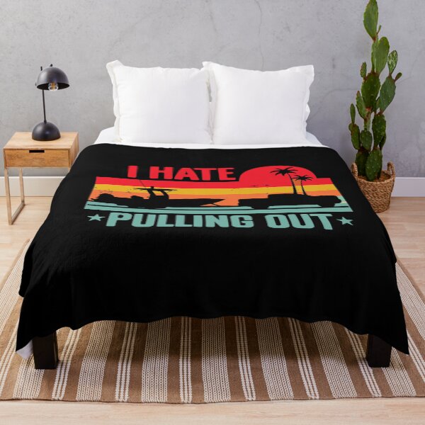 Item preview, I Hate Pulling Out - Vintage Boating Trailer Boat Captain Dad Husband Art designed and sold by BendyBeasts.