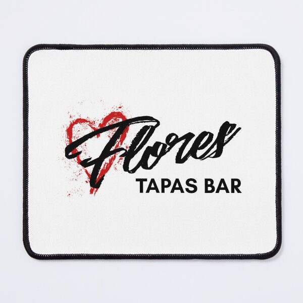 Item preview, Flores Tapas Bar Grunge Red Heart Logo designed and sold by Leonwaterfall.