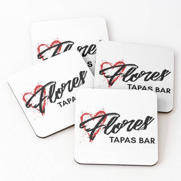 Item preview, Flores Tapas Bar Grunge Red Heart Logo designed and sold by Leonwaterfall.