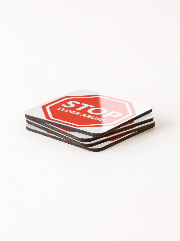 Thumbnail 4 of 5, Coasters (Set of 4), Stop elder abuse designed and sold by RACHELDF.