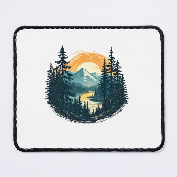 Item preview, Outdoor Mountain Sunset Nature Scene Vintage Landscape designed and sold by ronakris009.