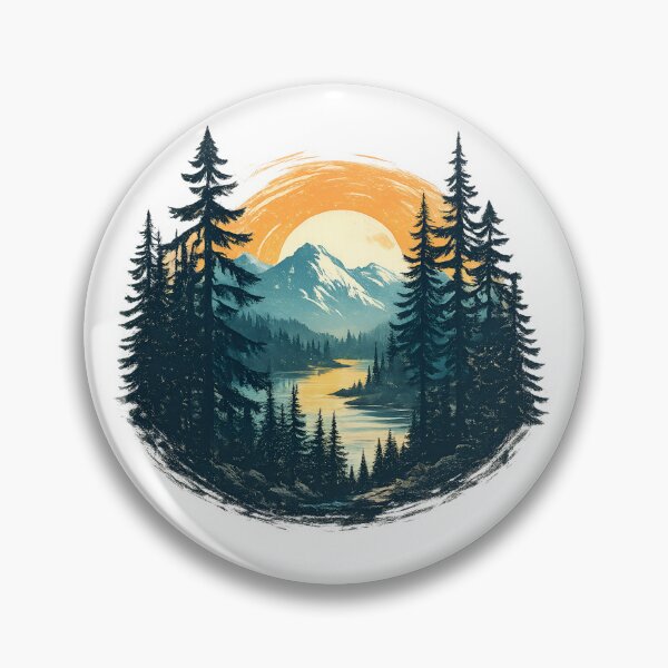 Item preview, Outdoor Mountain Sunset Nature Scene Vintage Landscape designed and sold by ronakris009.