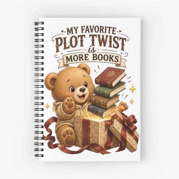 Item preview, My Favorite Plot Twist Is More Books Teddy Bear Sticker designed and sold by DreamTags Studio.