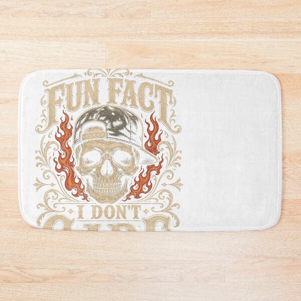 Item preview, Fun Fact I Don't Care Skull Baseball Cap Flames designed and sold by JMDesignHub.